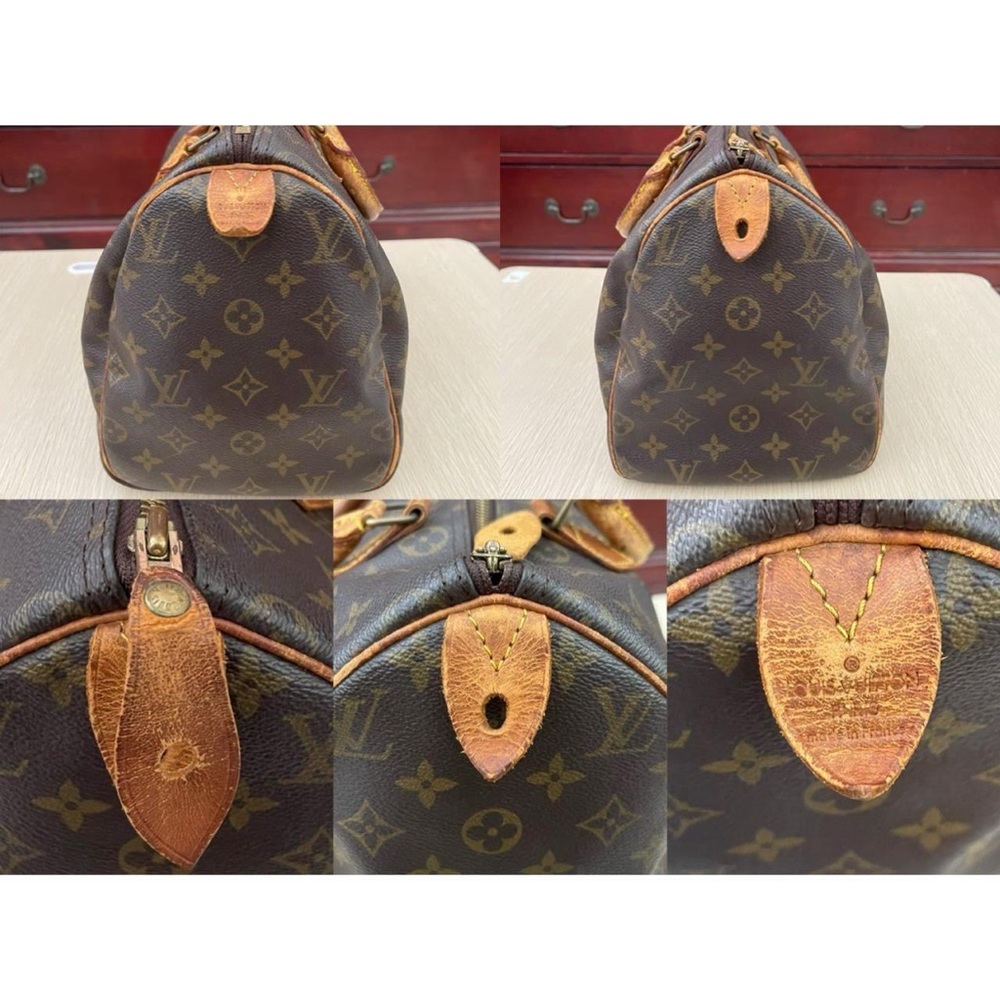 100% Authentic Louis Vuitton Brown Monogram Speedy 30 Handbag - Picture 3 of 15